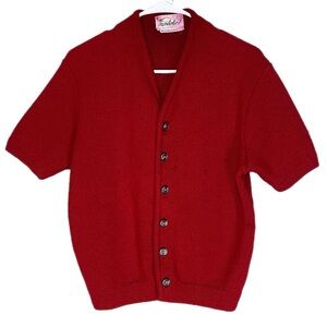 Vintage Thunderbird Columbiaknit Button Up Cardigan Sweater Size L- Distressed